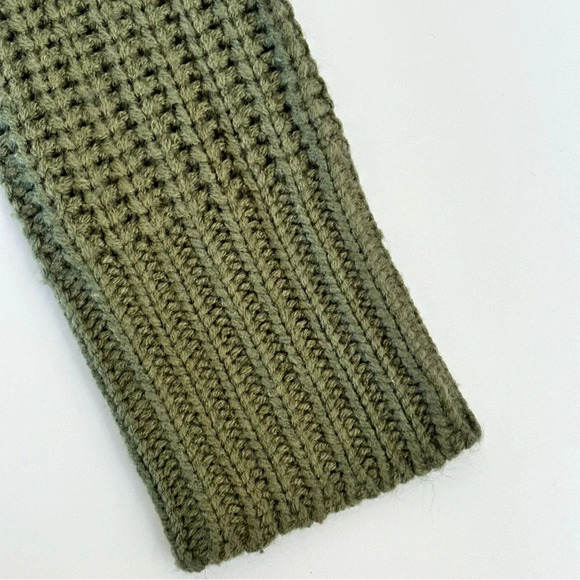 Charlotte Russe Chunky Ribbed Knit Side Zip Sweater Olive Green Small - Picture 5 of 7